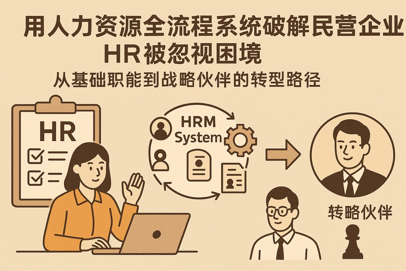 用人力资源全流程系统破解民营企业HR被忽视困境：从基础职能到战略伙伴的转型路径