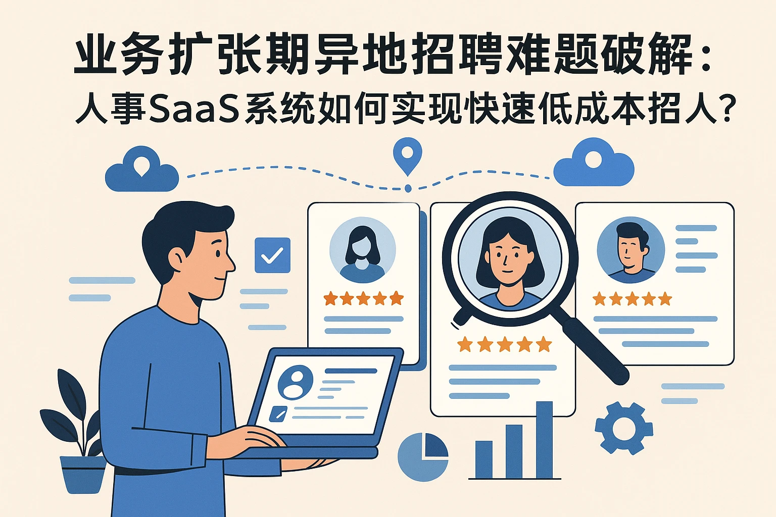 业务扩张期异地招聘难题破解：人事SaaS系统如何实现快速低成本招人？