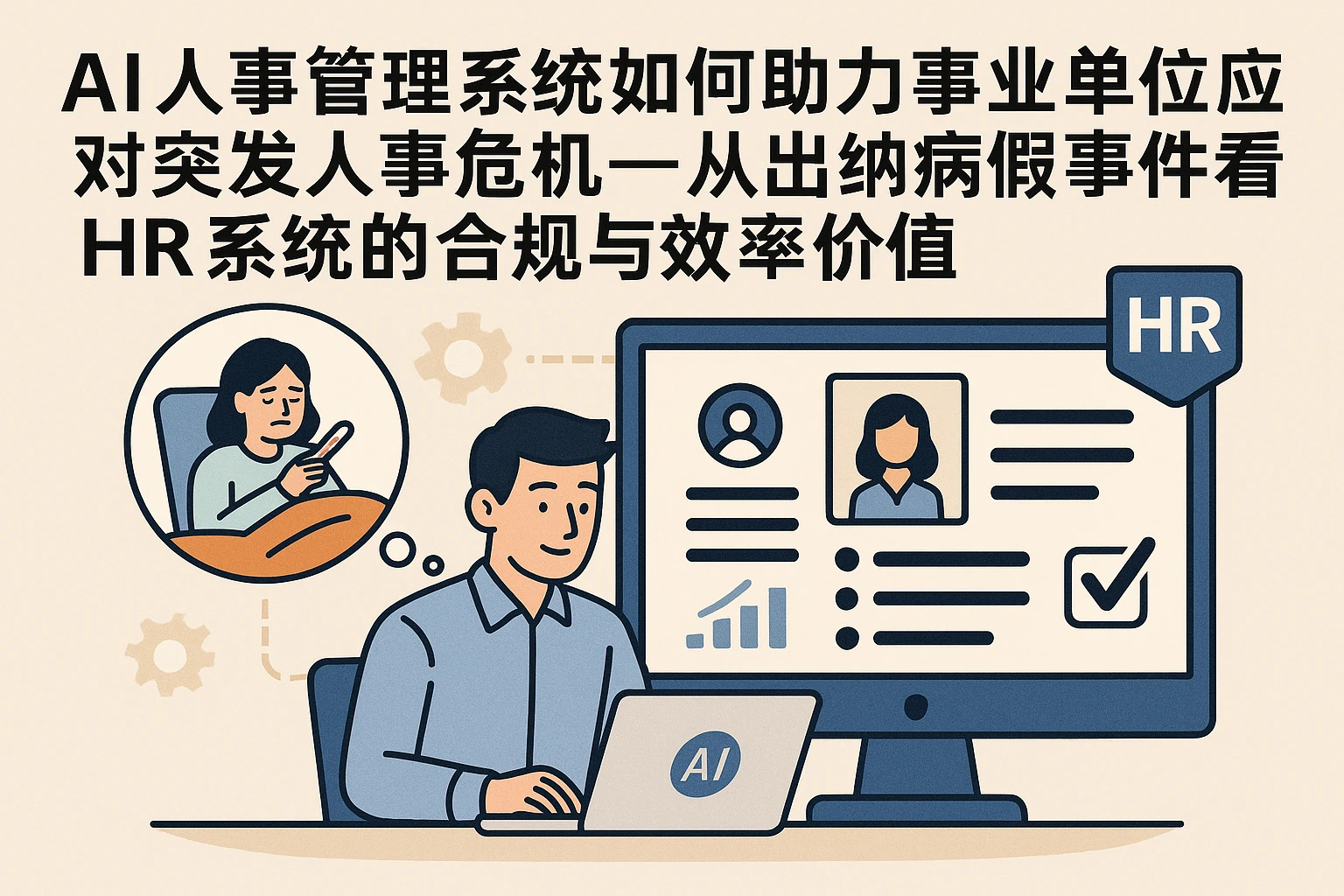 AI人事管理系统如何助力事业单位应对突发人事危机——从出纳病假事件看HR系统的合规与效率价值
