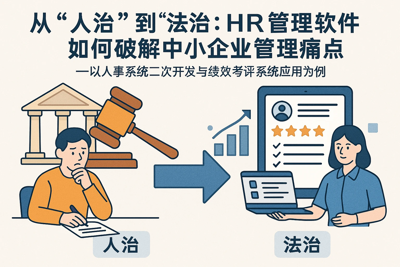 从“人治”到“法治”：HR管理软件如何破解中小企业管理痛点——以人事系统二次开发与绩效考评系统应用为例