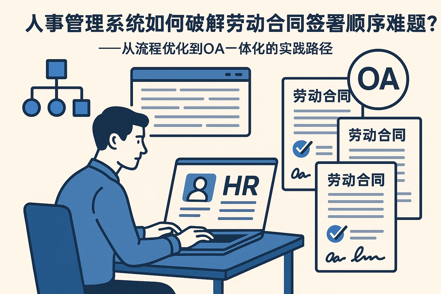 人事管理系统如何破解劳动合同签署顺序难题？——从流程优化到OA一体化的实践路径