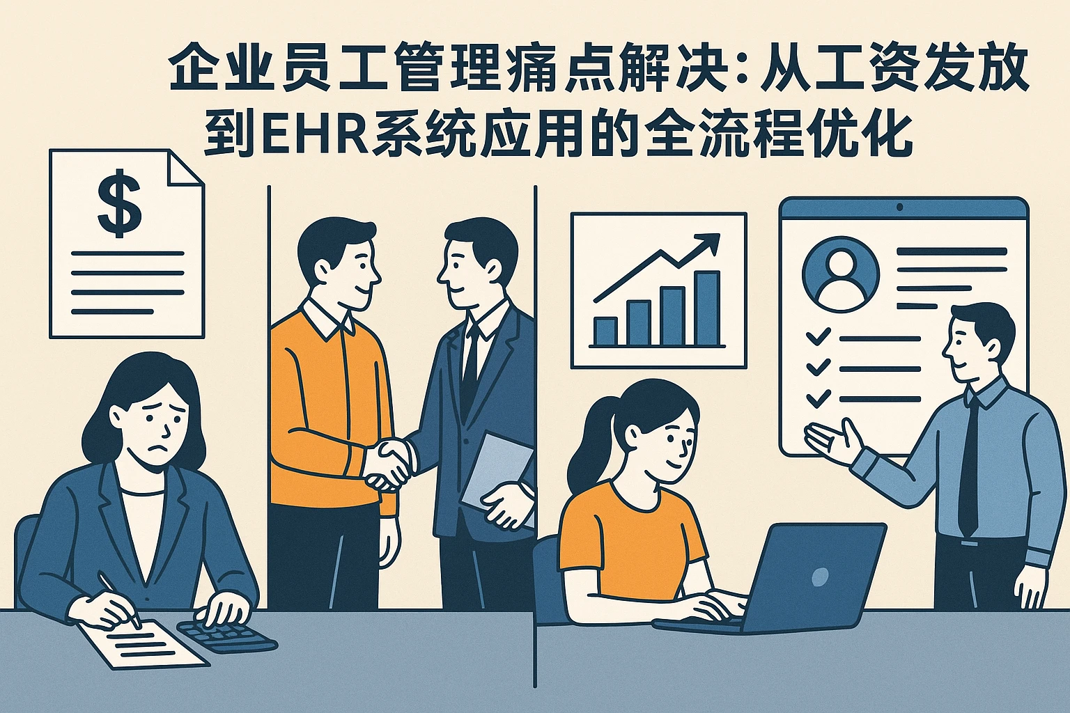 企业员工管理痛点解决：从工资发放到EHR系统应用的全流程优化