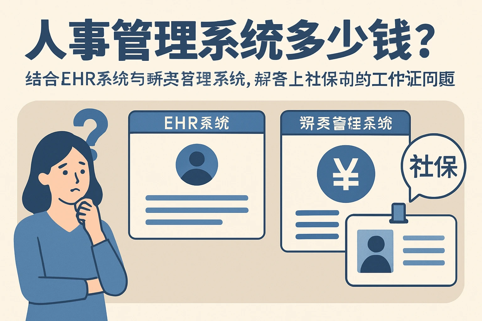 人事管理系统多少钱?结合EHR系统与薪资管理系统,解答上社保前的工作证问题