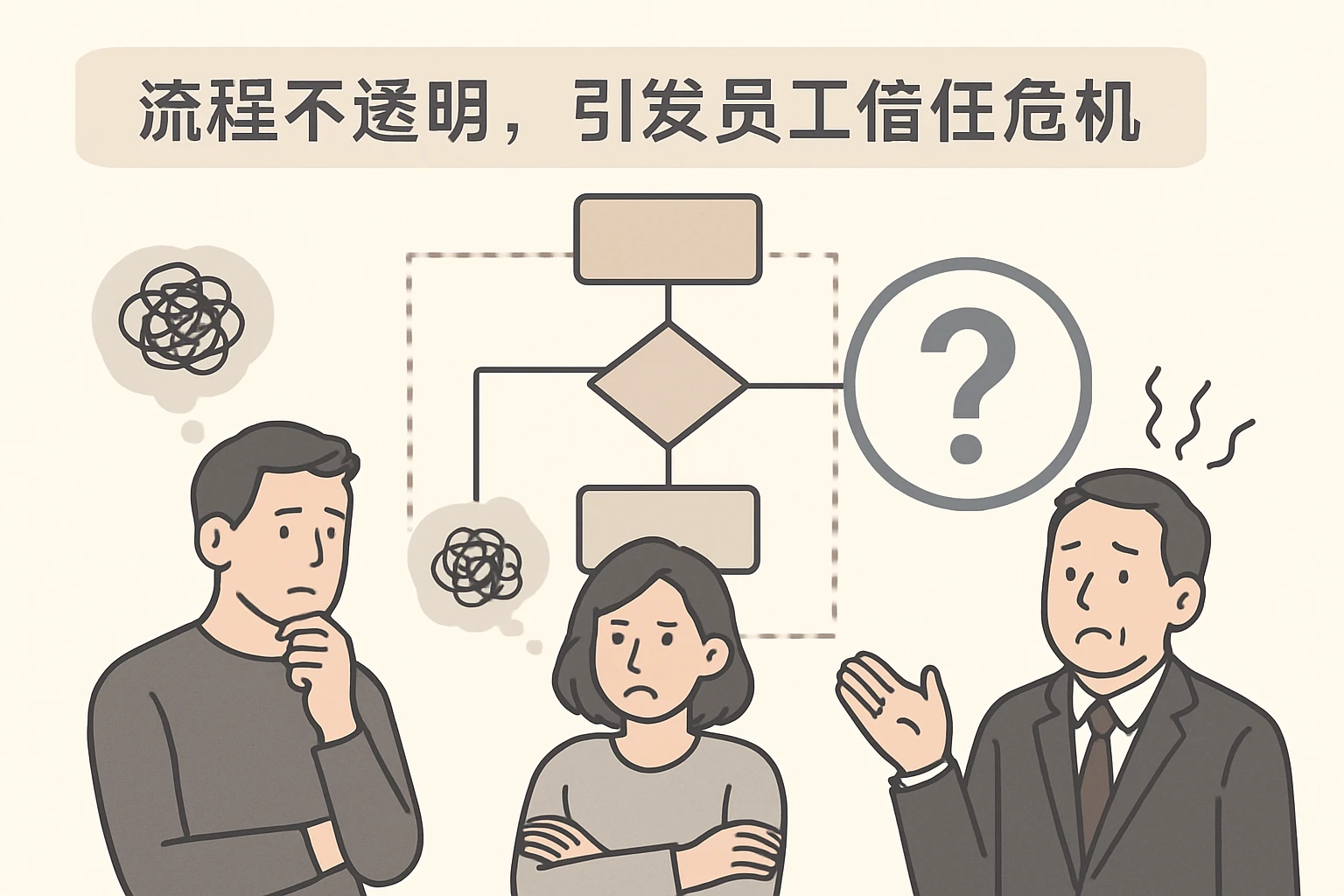 2. 流程不透明，引发员工信任危机