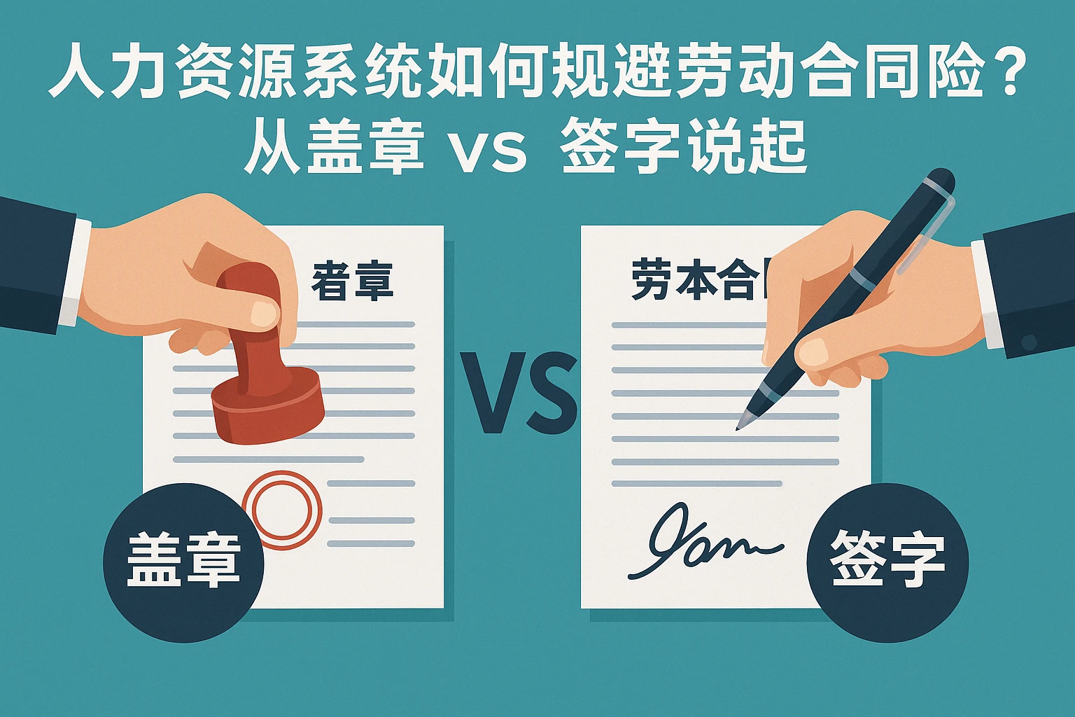 人力资源系统如何规避劳动合同风险？从盖章vs签字说起