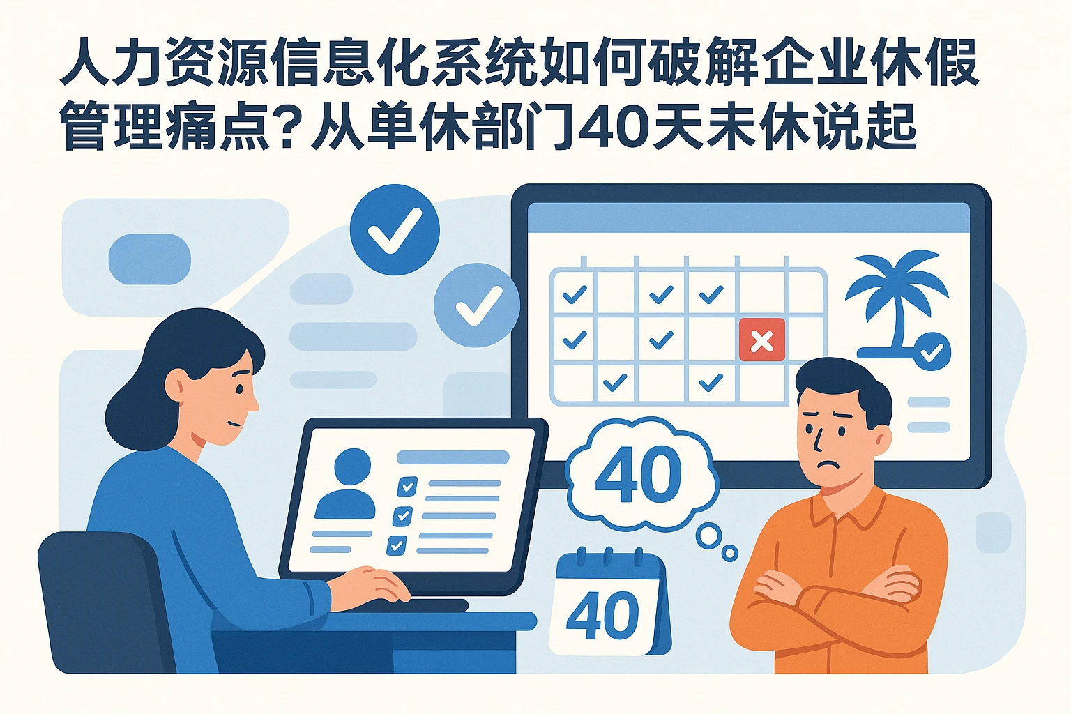 人力资源信息化系统如何破解企业休假管理痛点？从单休部门40天未休说起