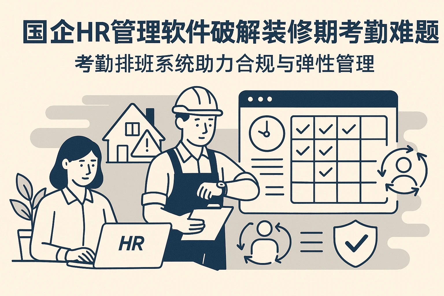 国企HR管理软件破解装修期考勤难题：考勤排班系统助力合规与弹性管理