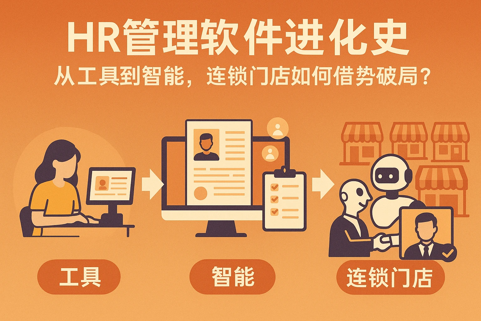 HR管理软件进化史：从工具到智能，连锁门店如何借势破局？