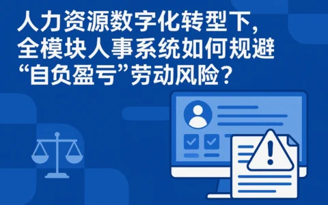 人力资源数字化转型下，全模块人事系统如何规避“自负盈亏”劳动风险？