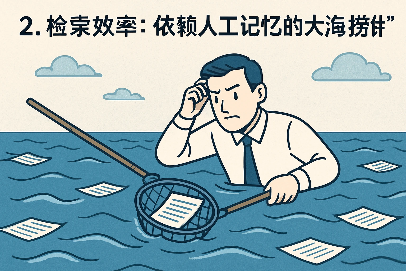 2. 检索效率：依赖人工记忆的“大海捞针”