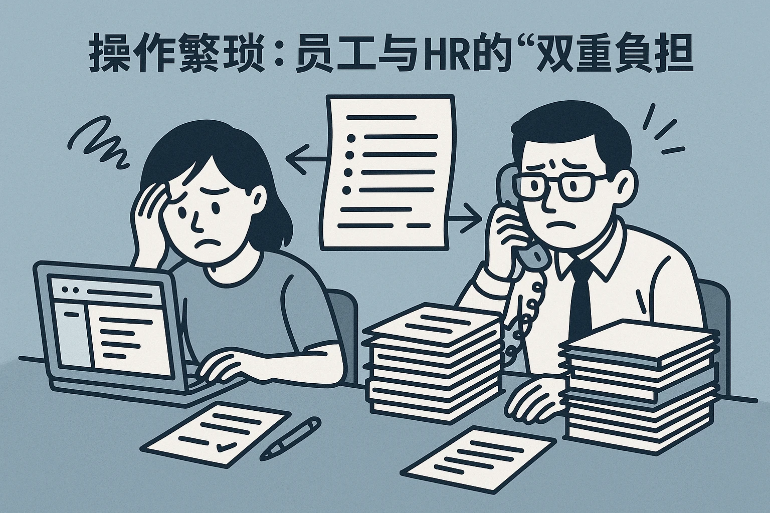 2. 操作繁琐：员工与HR的“双重负担”