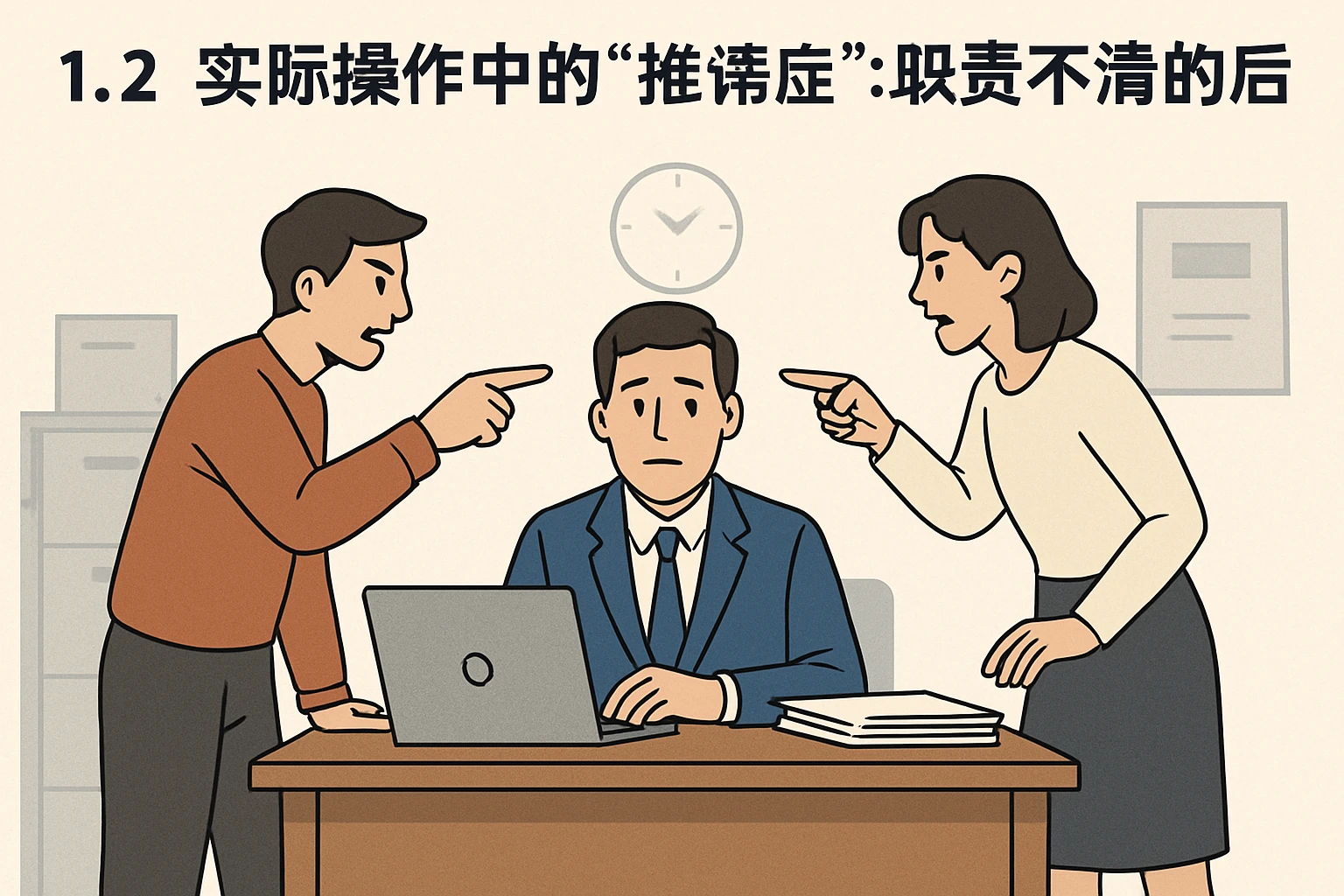 1.2 实际操作中的“推诿症”:职责不清的后果