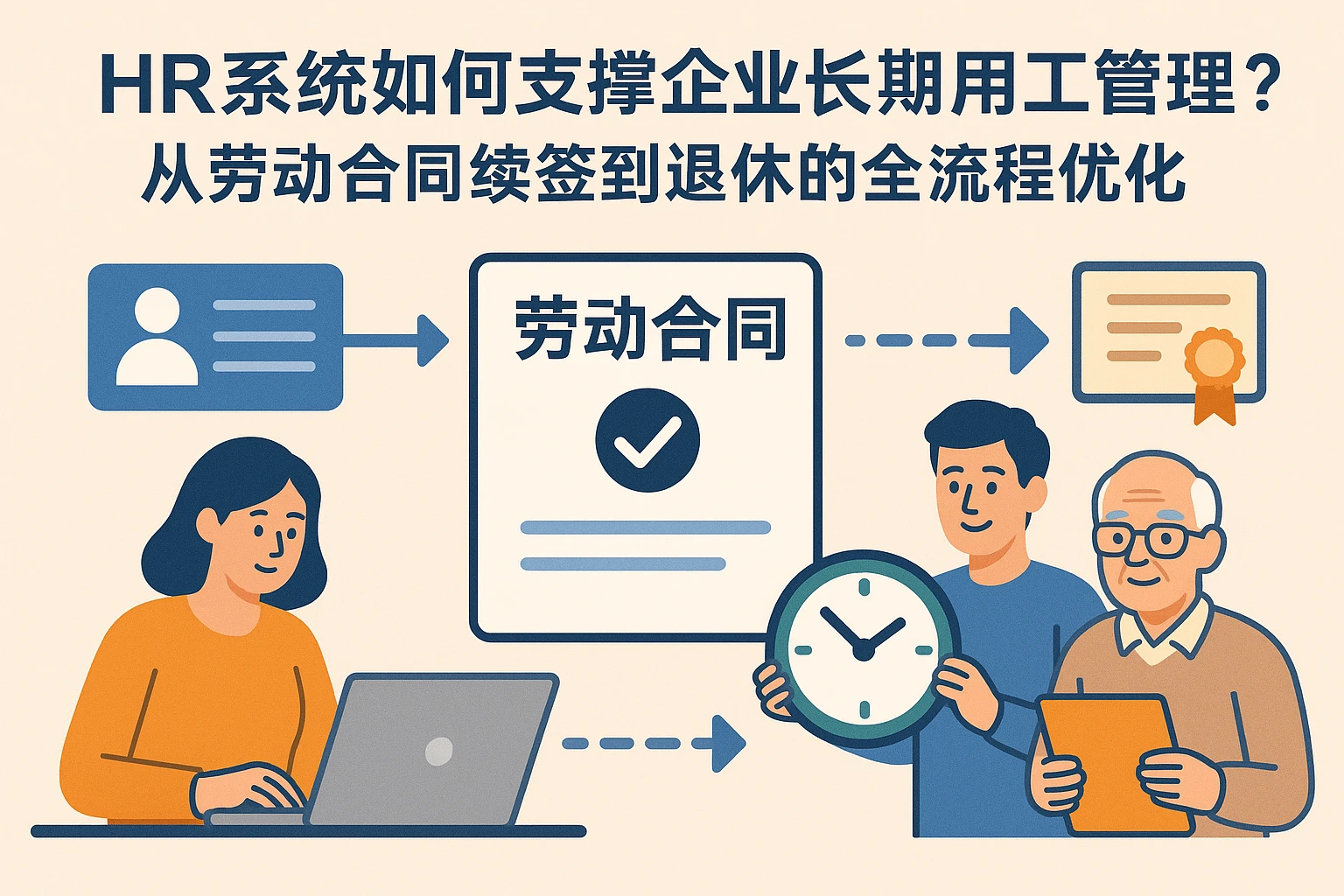 HR系统如何支撑企业长期用工管理？从劳动合同续签到退休的全流程优化