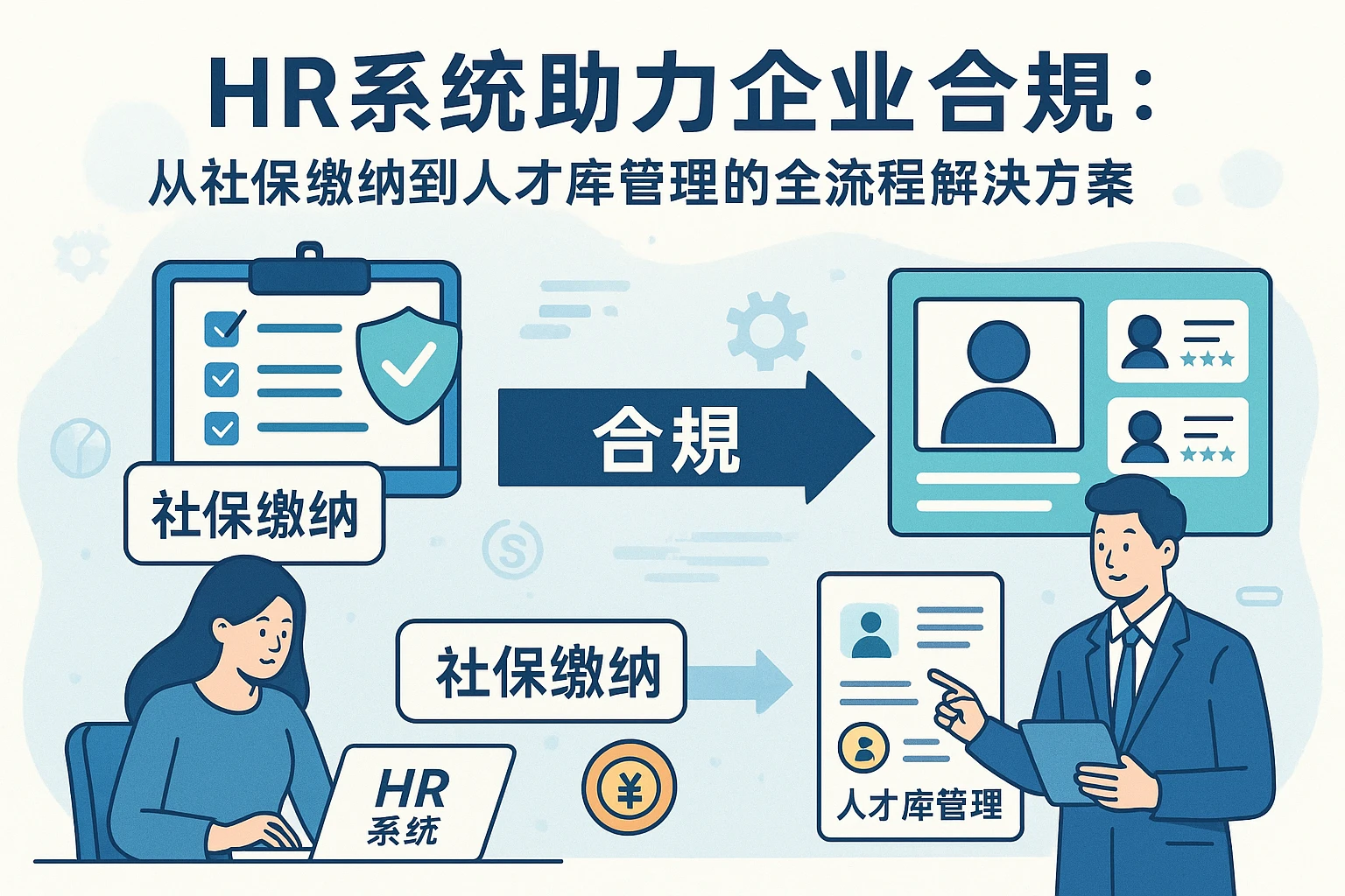 HR系统助力企业合规：从社保缴纳到人才库管理的全流程解决方案