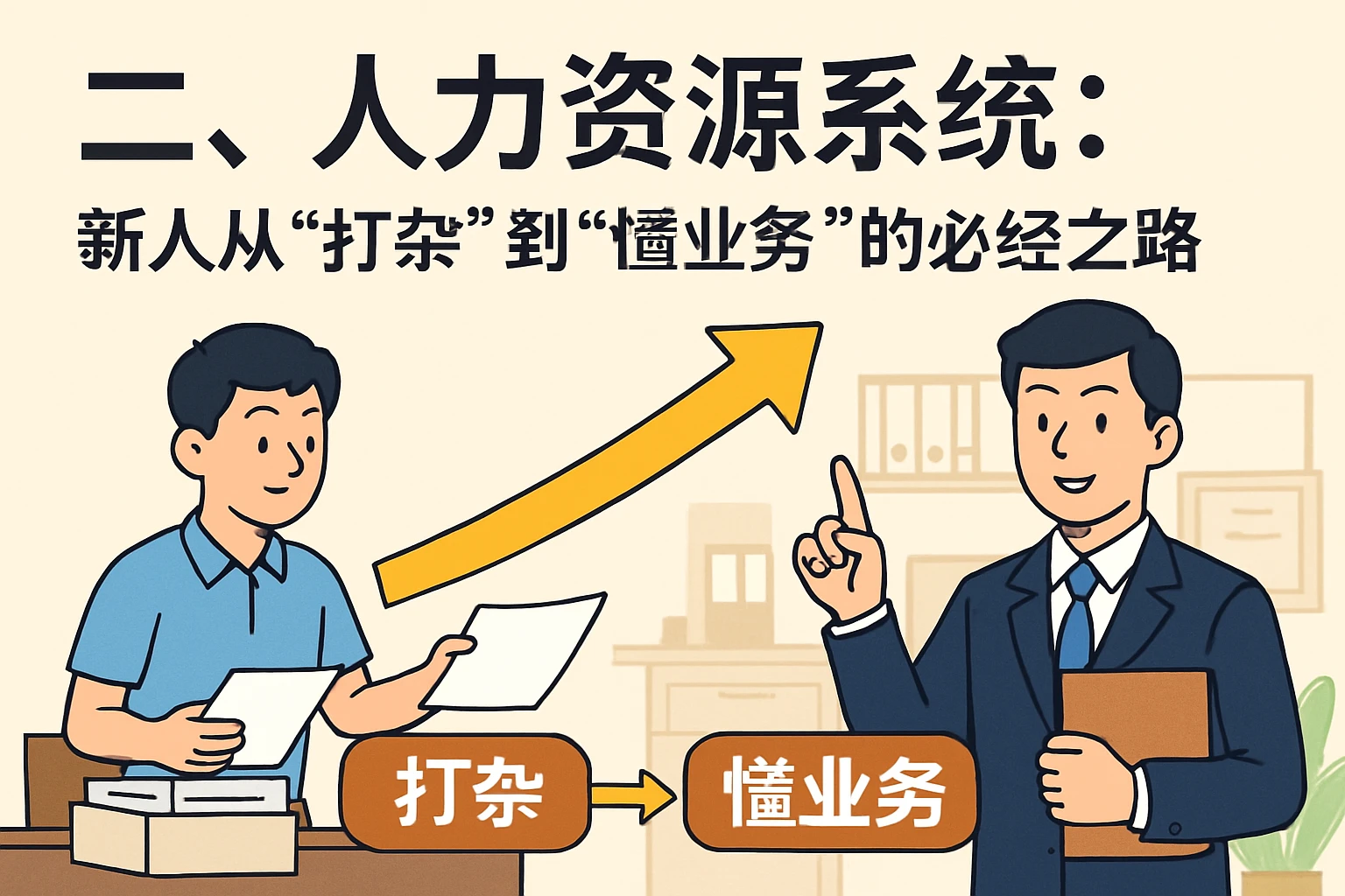 二、人力资源系统：新人从“打杂”到“懂业务”的必经之路