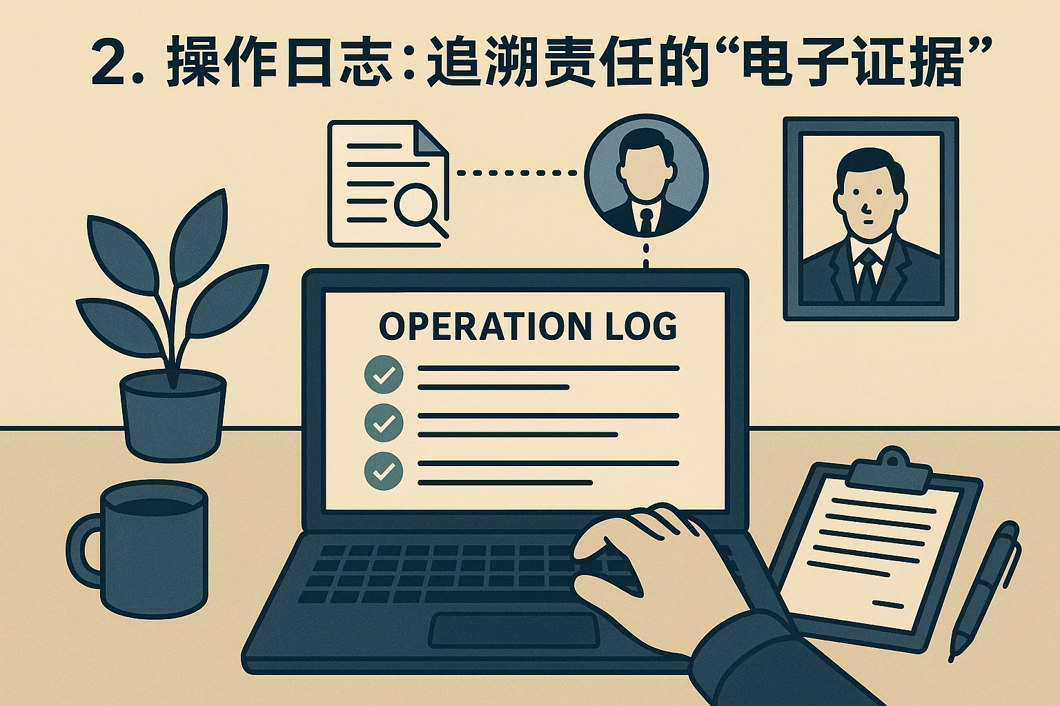 2. 操作日志：追溯责任的“电子证据”