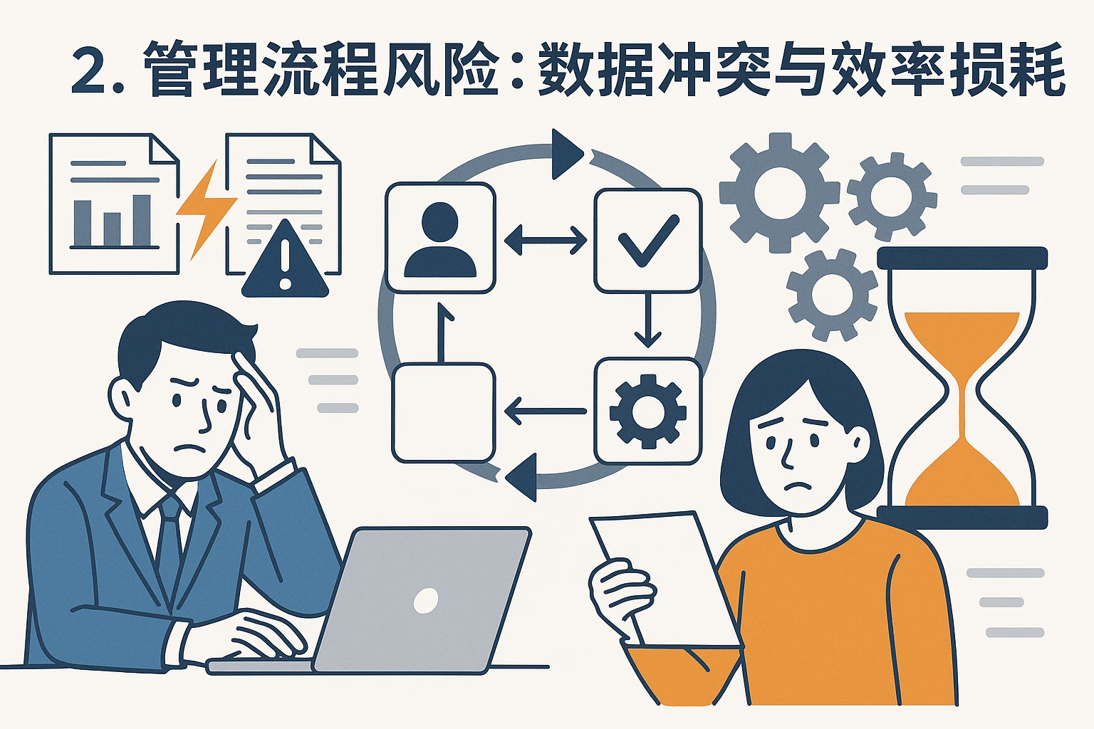 2. 管理流程风险：数据冲突与效率损耗