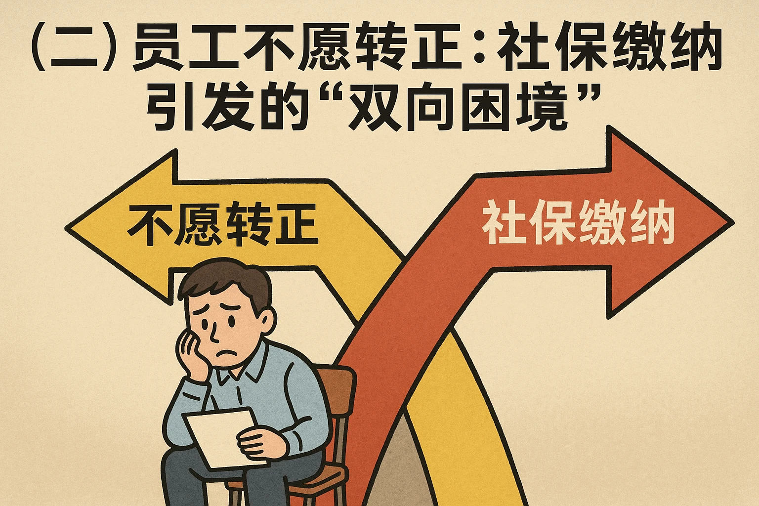 （二）员工不愿转正：社保缴纳引发的“双向困境”