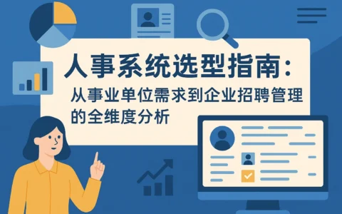 人事系统选型指南：从事业单位需求到企业招聘管理的全维度分析