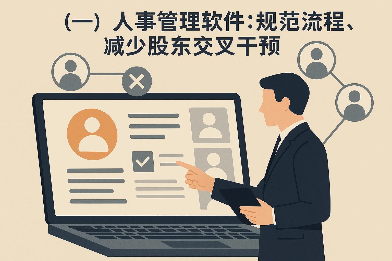 （一）人事管理软件：规范流程，减少股东交叉干预