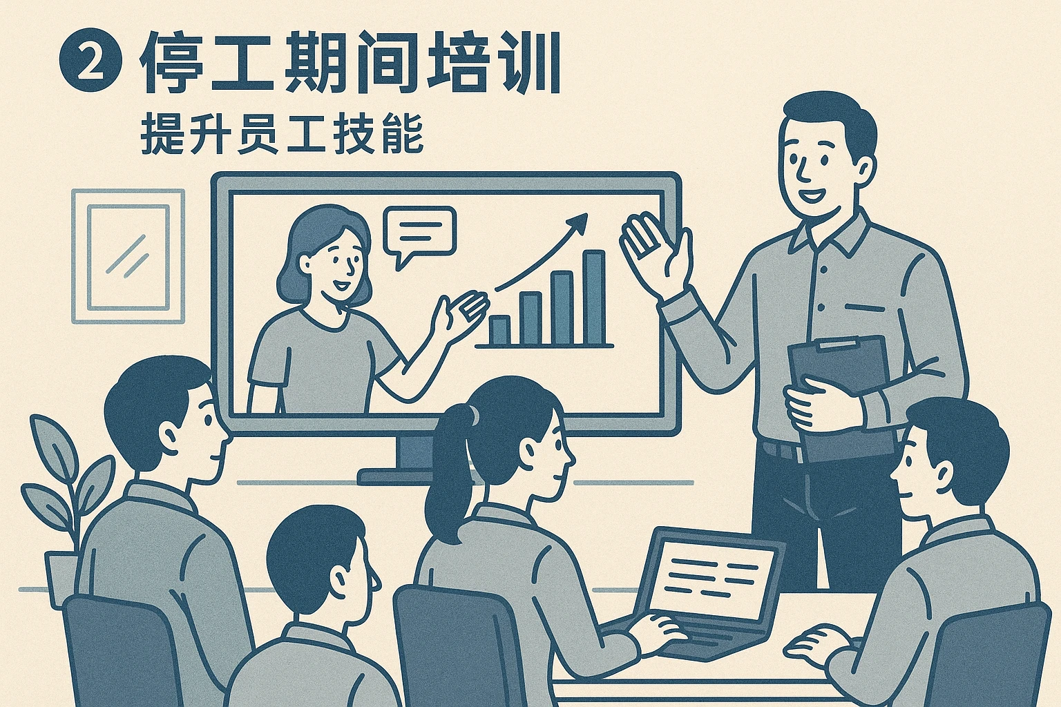 2. 停工期间培训：提升员工技能