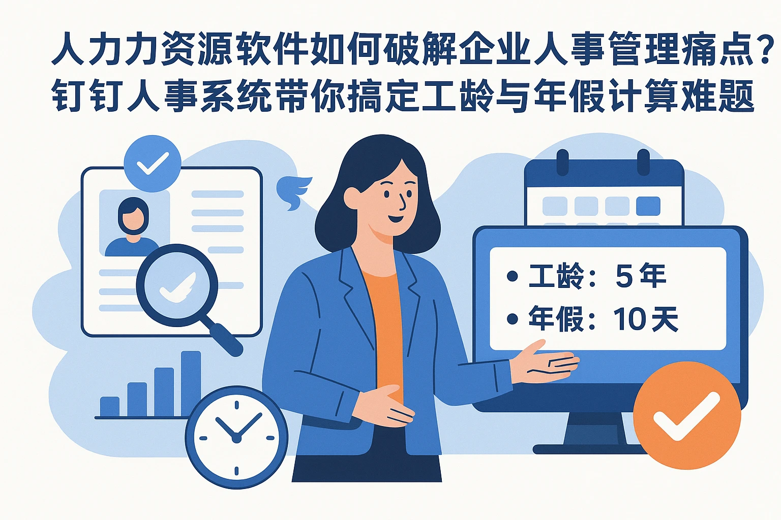 人力资源软件如何破解企业人事管理痛点？钉钉人事系统带你搞定工龄与年假计算难题