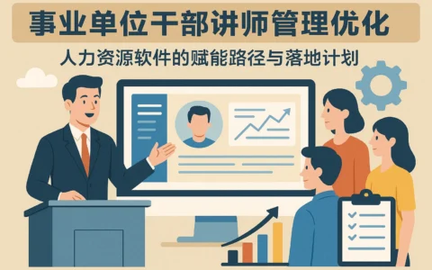 事业单位干部讲师管理优化：人力资源软件的赋能路径与落地计划