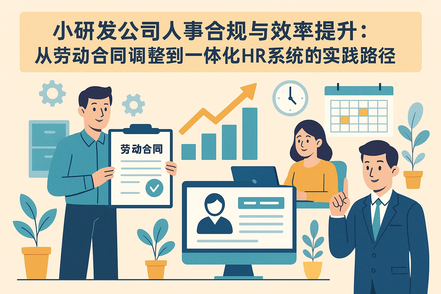 小研发公司人事合规与效率提升：从劳动合同调整到一体化HR系统的实践路径