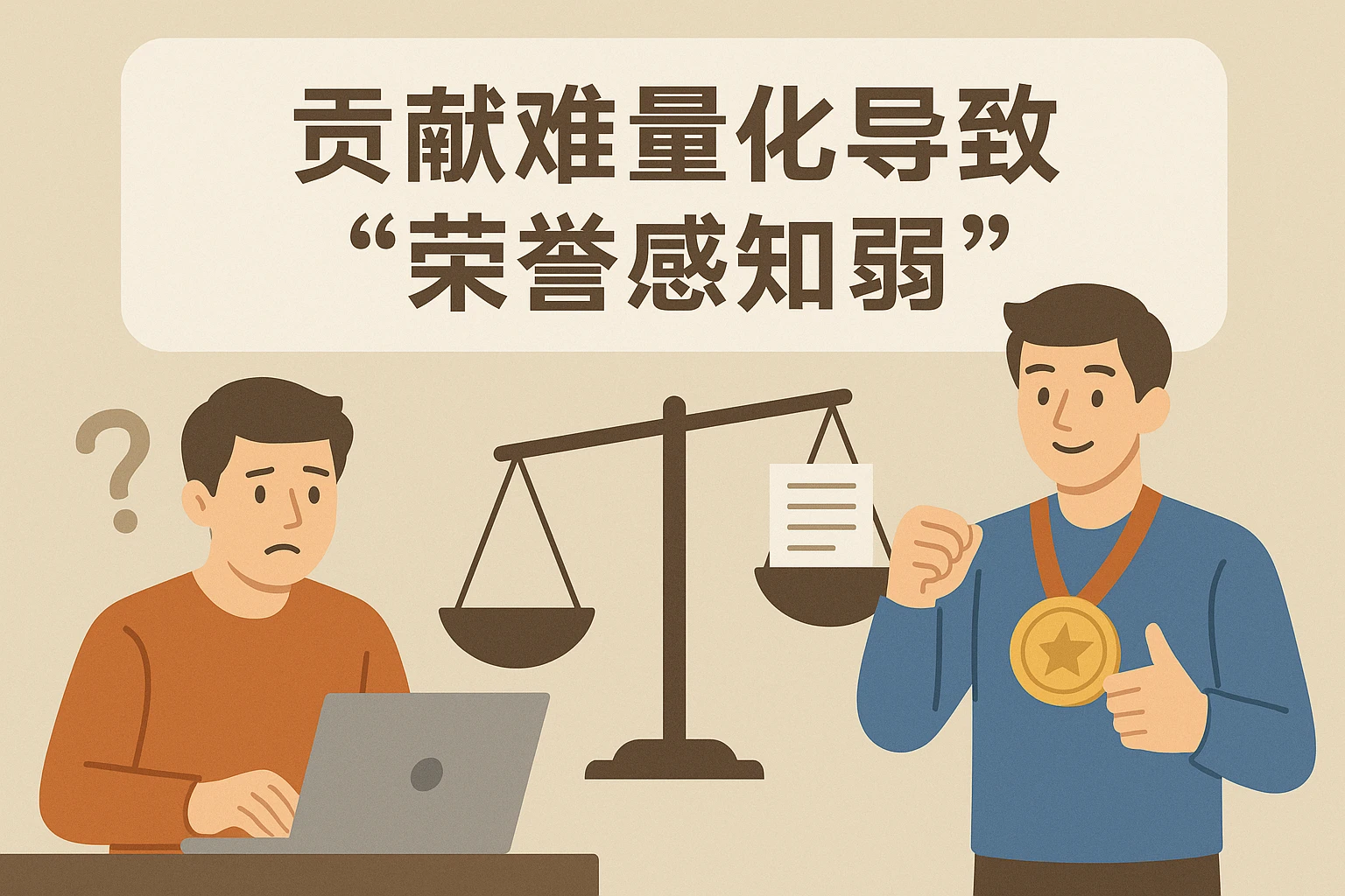 2. 贡献难量化导致“荣誉感知弱”