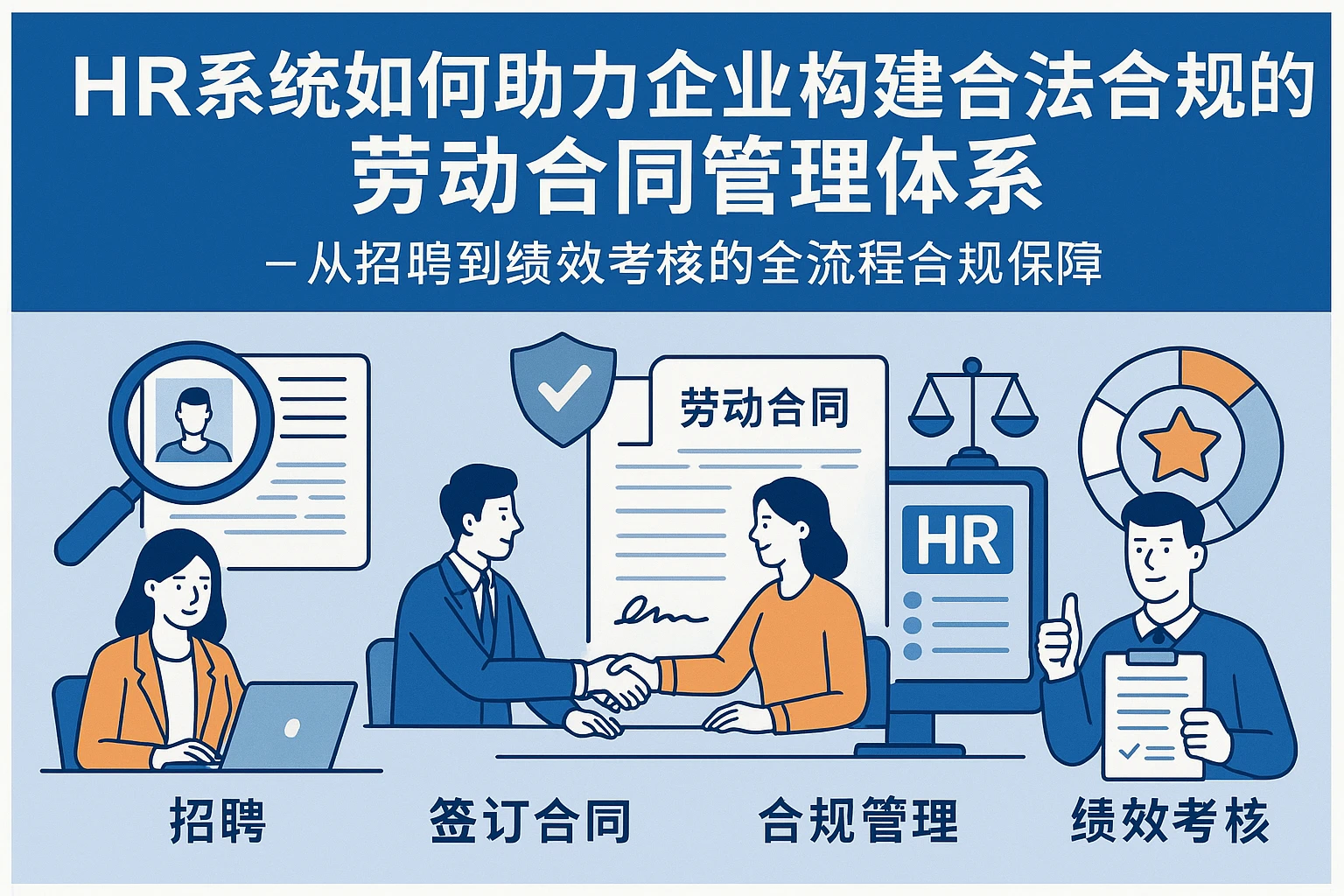 HR系统如何助力企业构建合法合规的劳动合同管理体系——从招聘到绩效考核的全流程合规保障