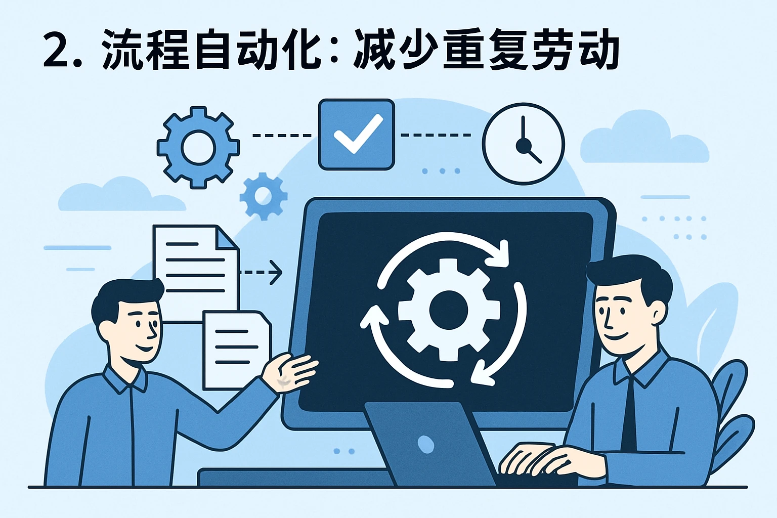 2. 流程自动化：减少重复劳动