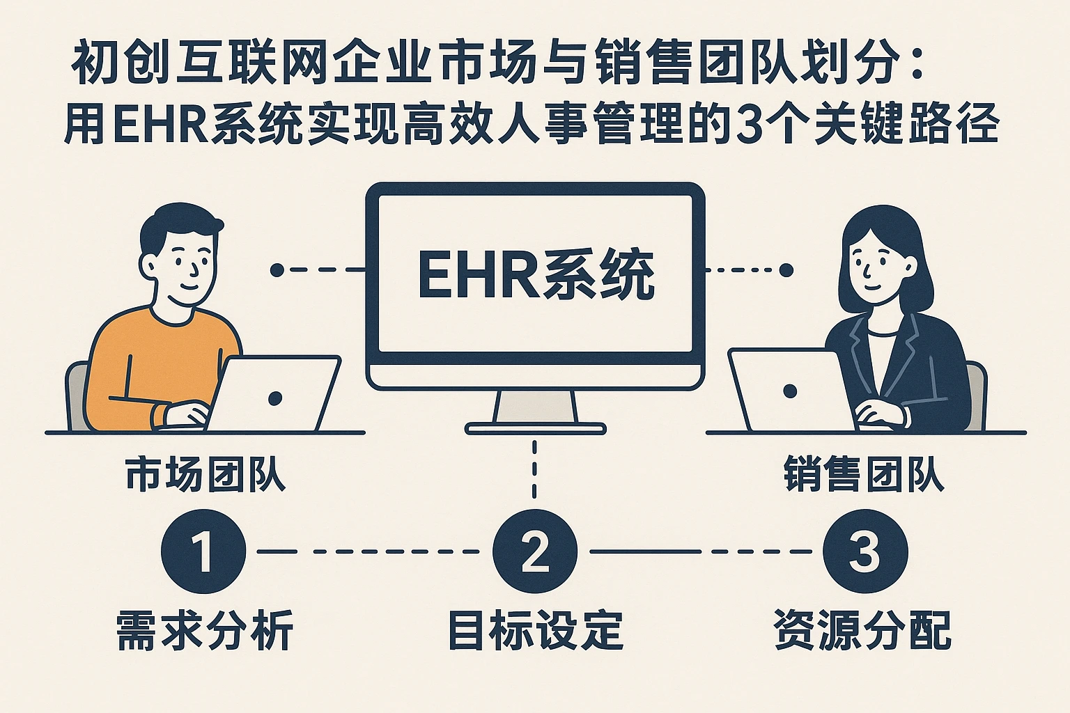 初创互联网企业市场与销售团队划分：用EHR系统实现高效人事管理的3个关键路径