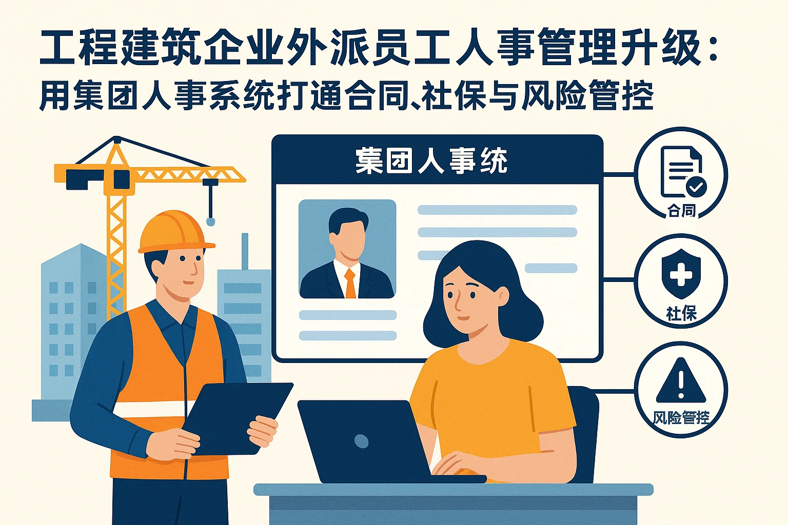 工程建筑企业外派员工人事管理升级：用集团人事系统打通合同、社保与风险管控
