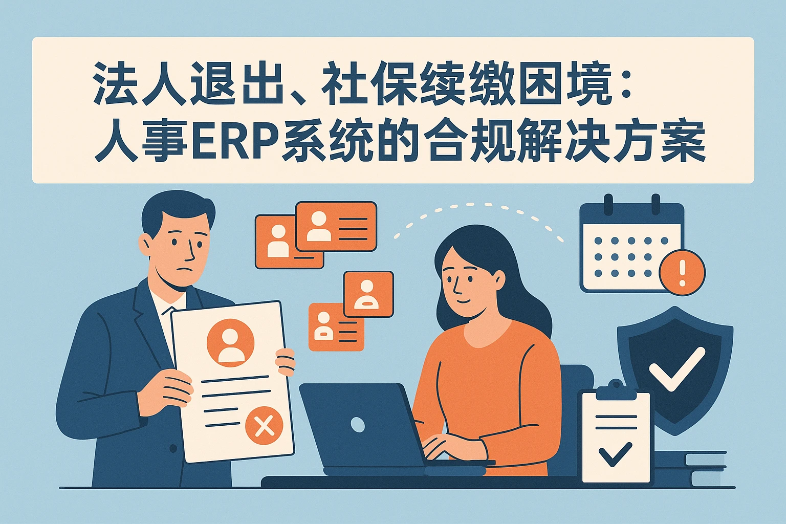 法人退出、社保续缴困境：人事ERP系统的合规解决方案