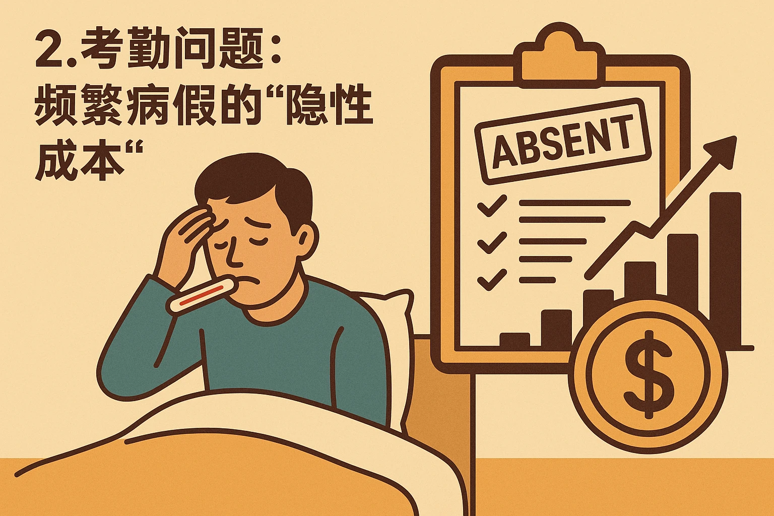 2. 考勤问题：频繁病假的“隐性成本”