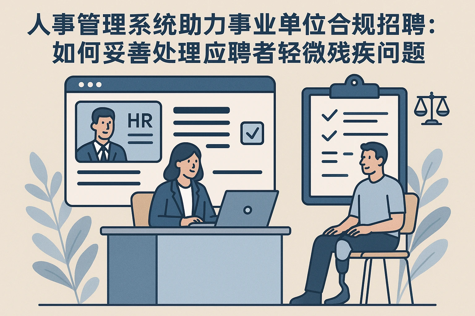 人事管理系统助力事业单位合规招聘：如何妥善处理应聘者轻微残疾问题