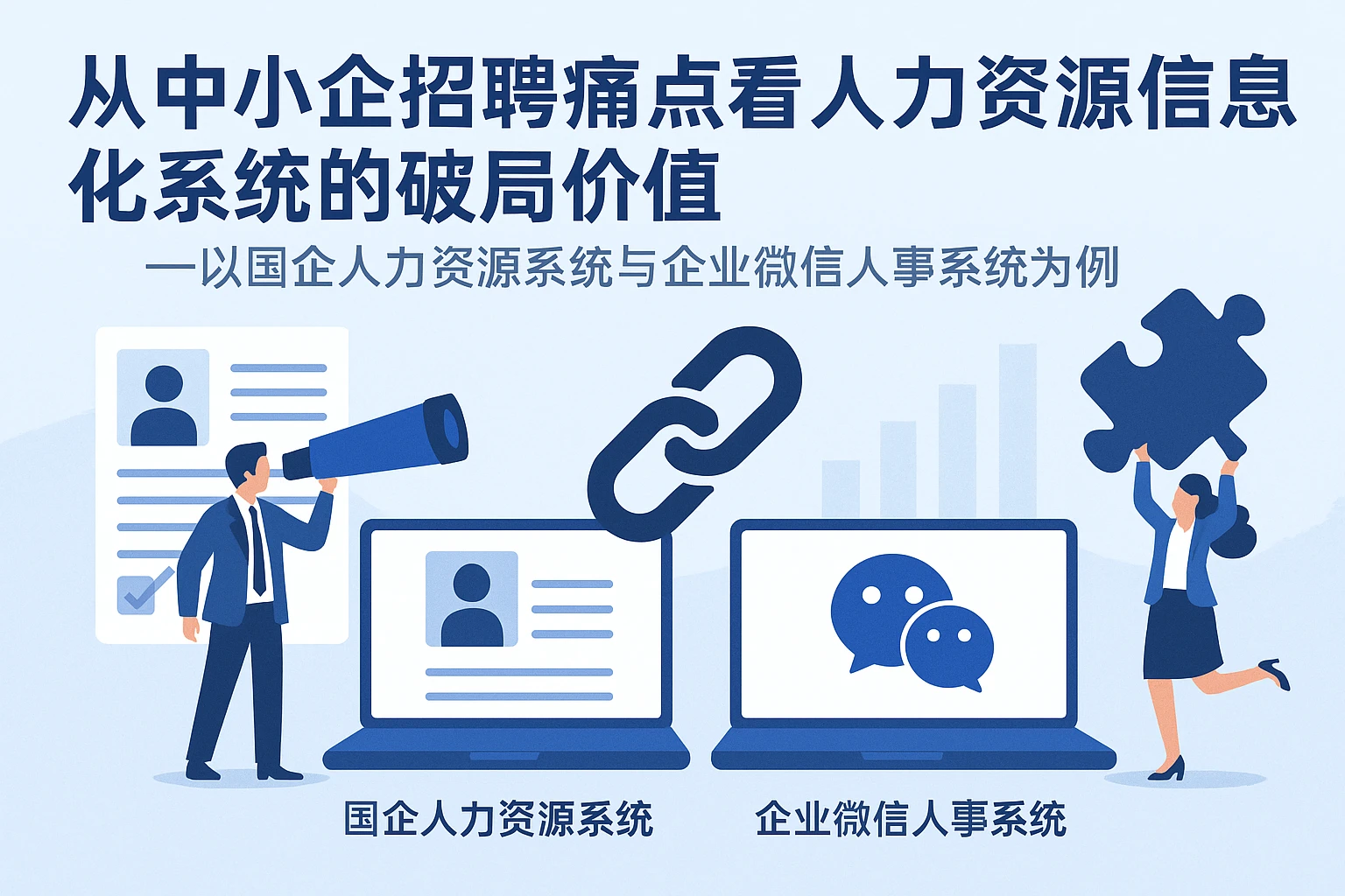 从中小企招聘痛点看人力资源信息化系统的破局价值——以国企人力资源系统与企业微信人事系统为例