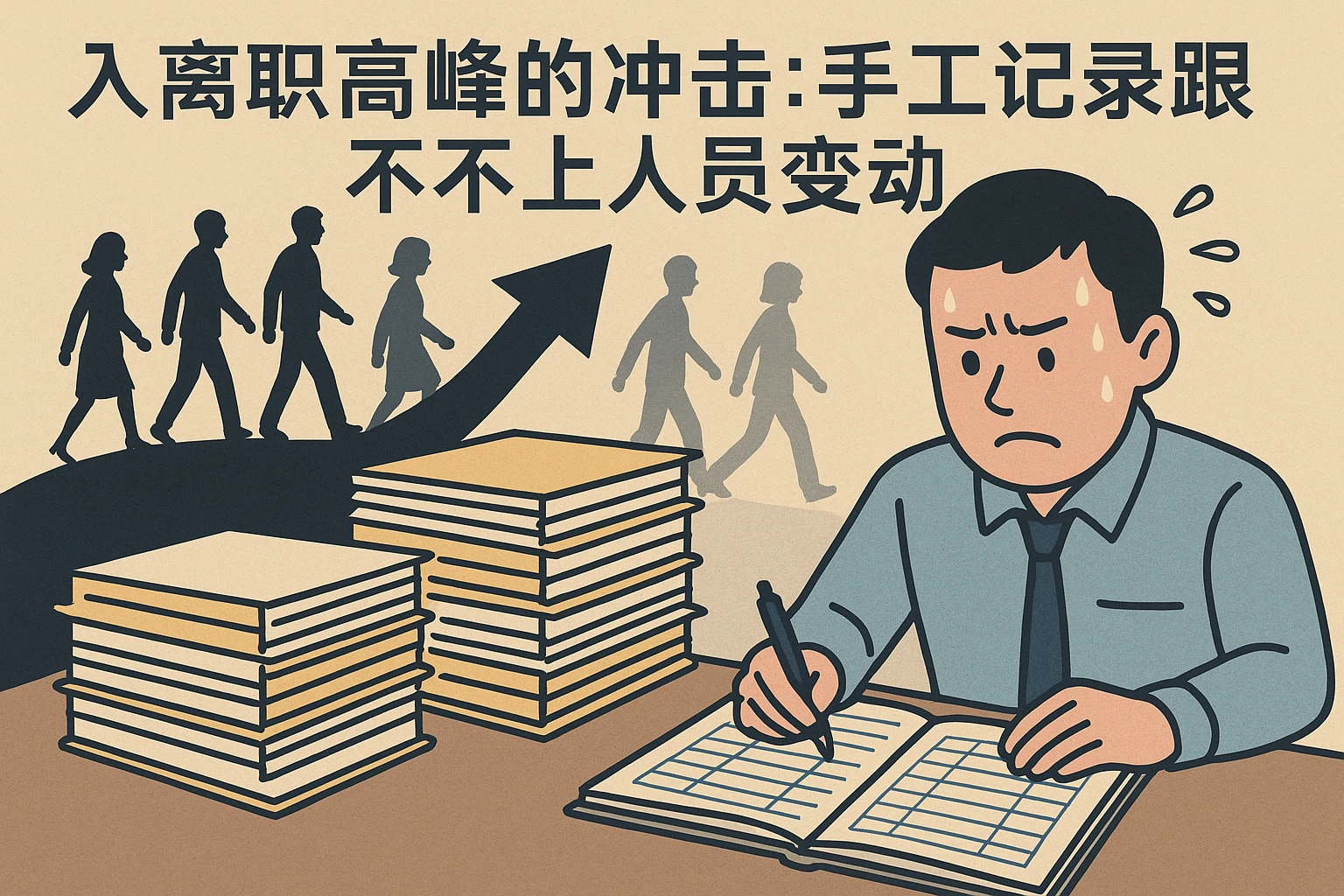 入离职高峰的冲击：手工记录跟不上人员变动