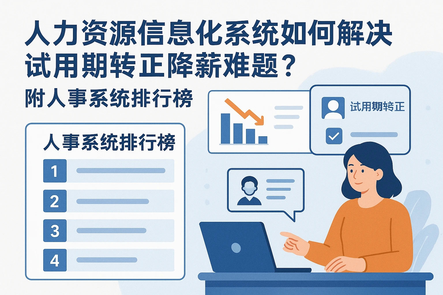 人力资源信息化系统如何解决试用期转正降薪难题？附人事系统排行榜