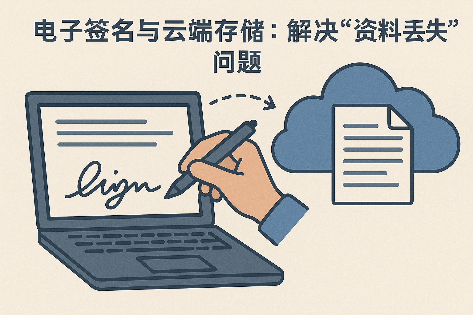 2. 电子签名与云端存储：解决“资料丢失”问题