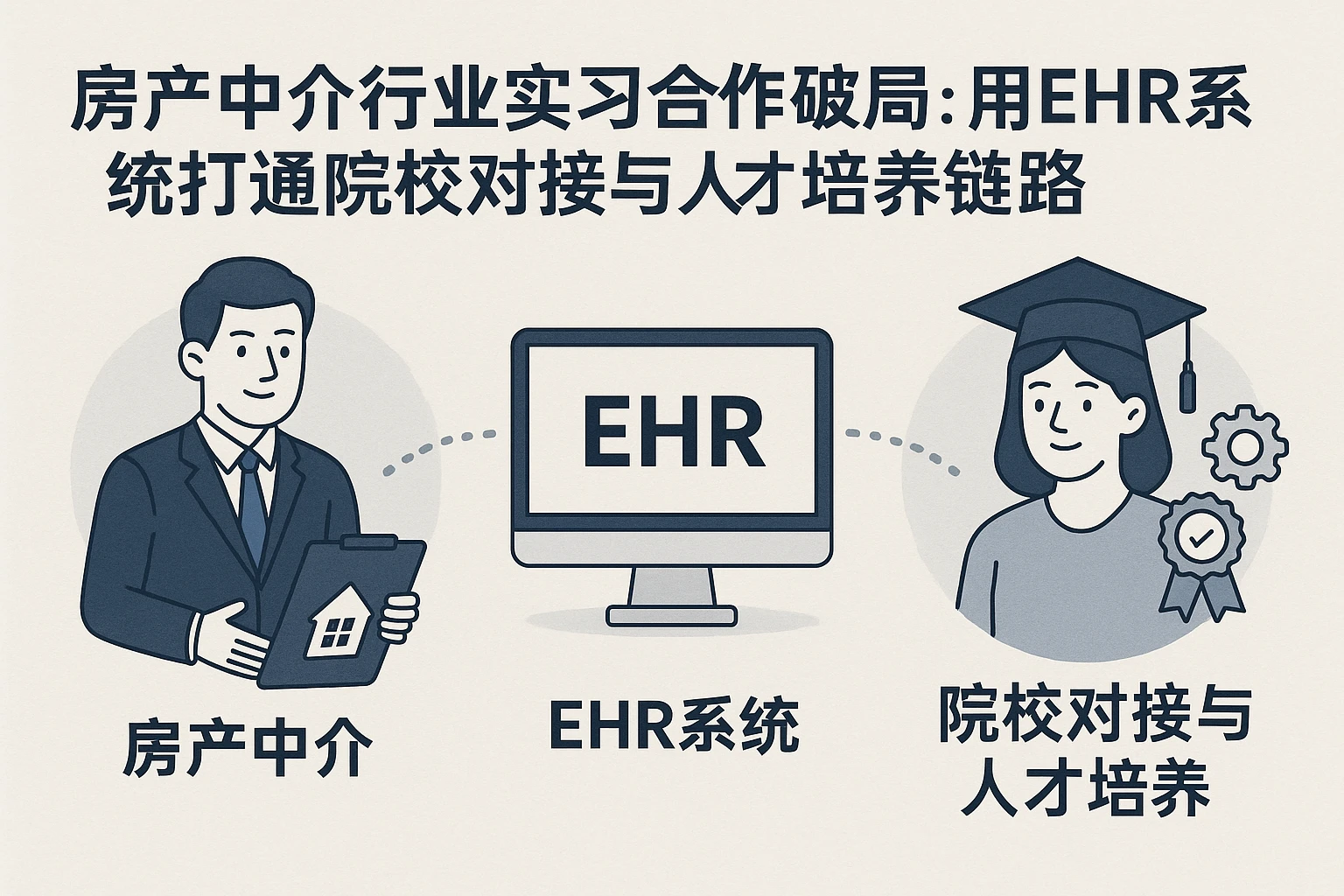房产中介行业实习合作破局：用EHR系统打通院校对接与人才培养链路