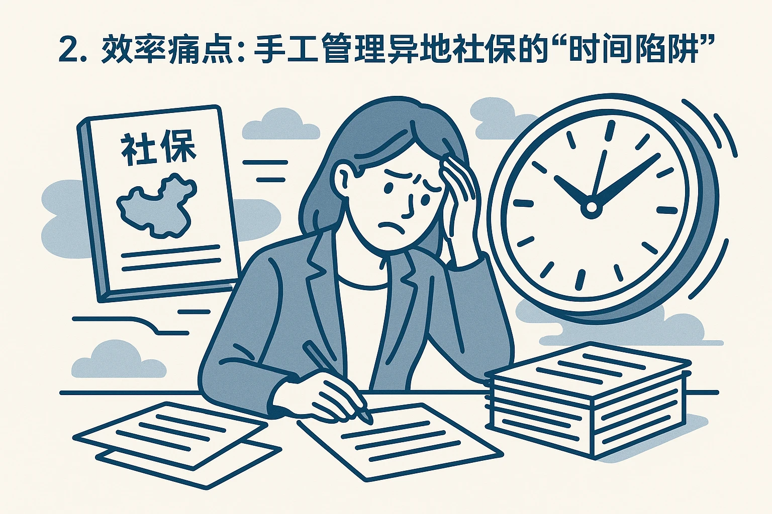 2. 效率痛点：手工管理异地社保的“时间陷阱”