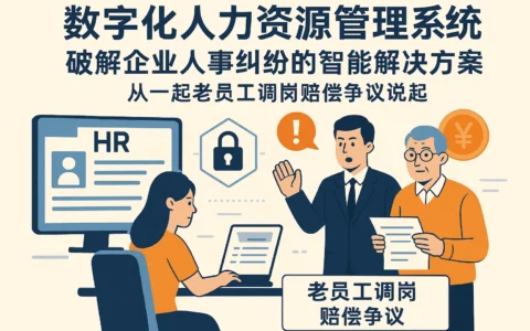 数字化人力资源管理系统:破解企业人事纠纷的智能解决方案——从一起老员工调岗赔偿争议说起