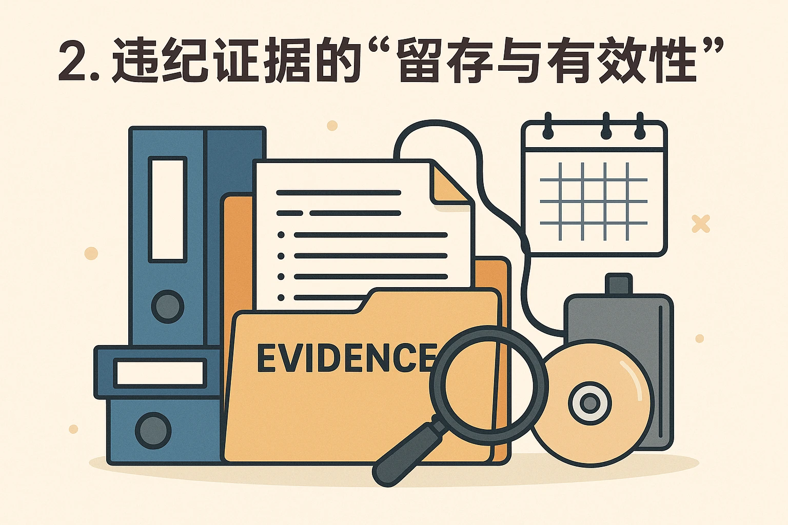 2. 违纪证据的“留存与有效性”