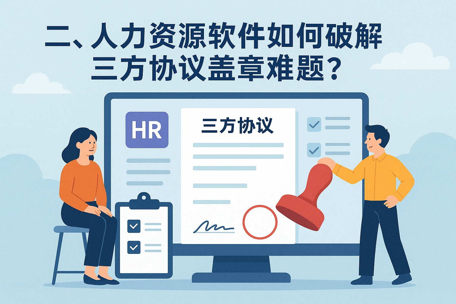 二、人力资源软件如何破解三方协议盖章难题？
