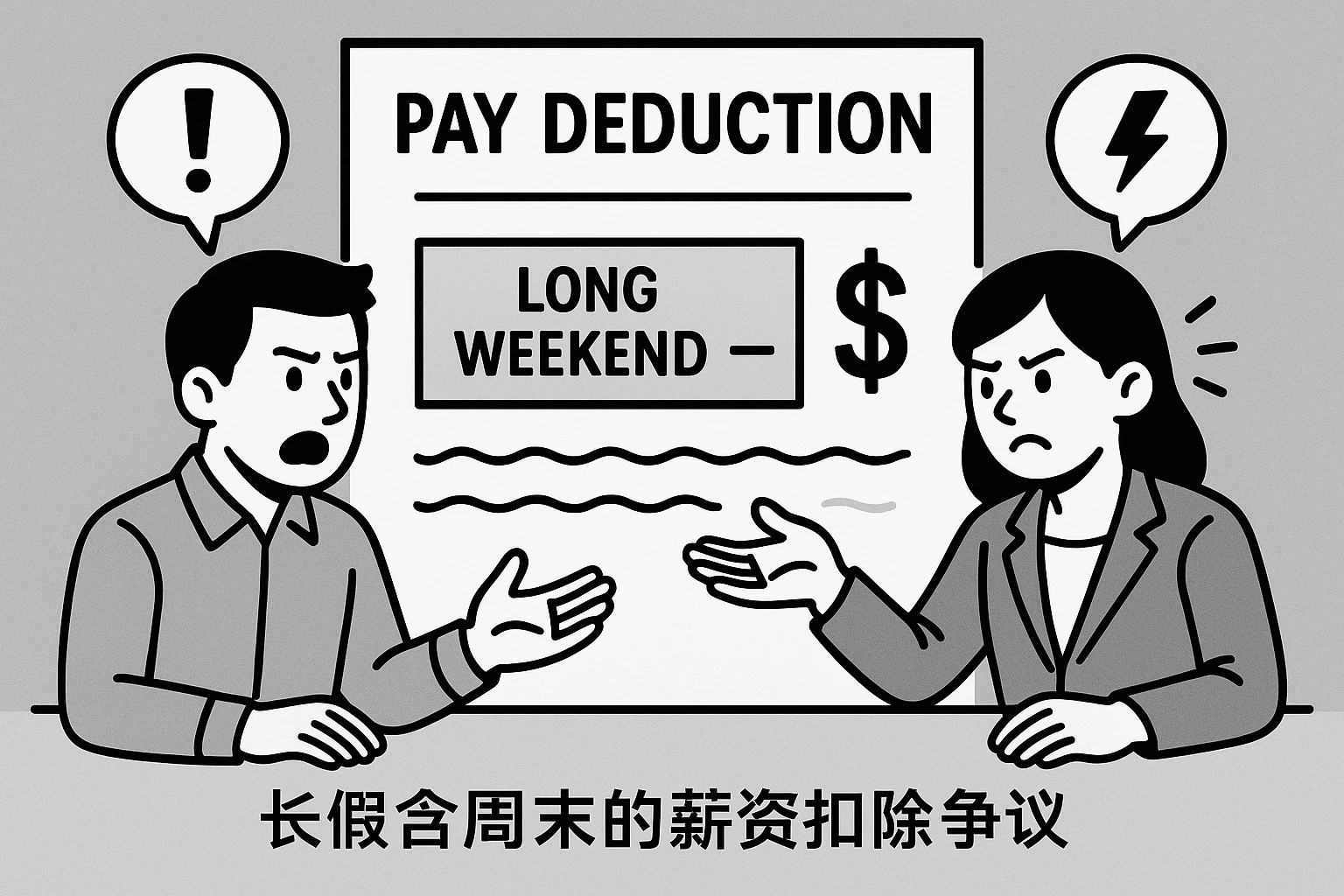 2. 长假含周末的薪资扣除争议