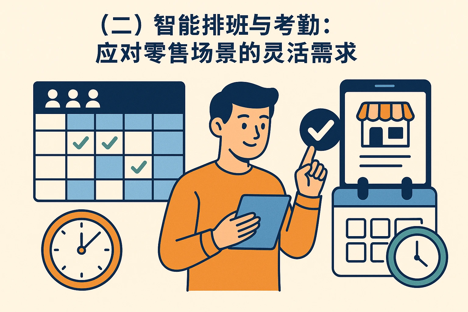 (二)智能排班与考勤:应对零售场景的灵活需求
