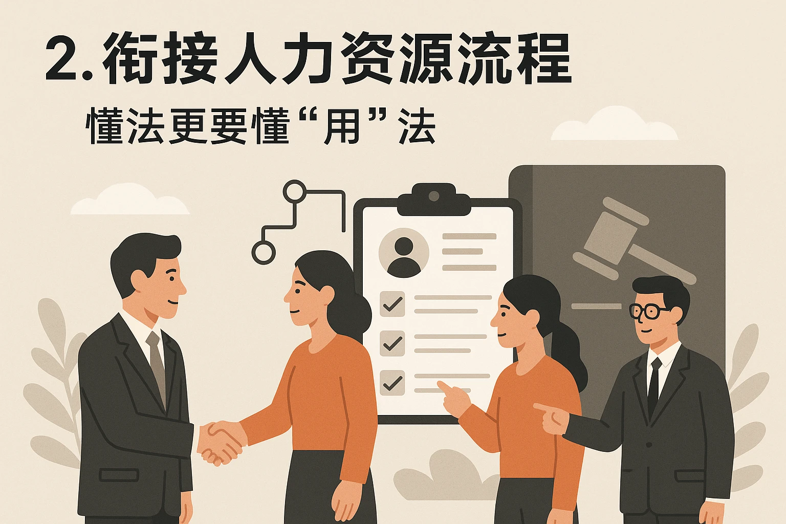2. 衔接人力资源流程：懂法更要懂“用”法