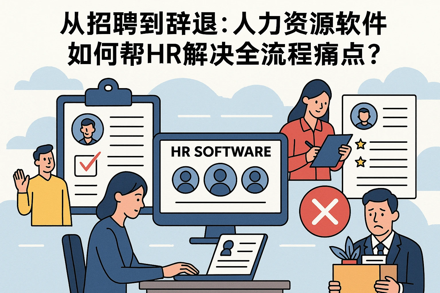 从招聘到辞退：人力资源软件如何帮HR解决全流程痛点？