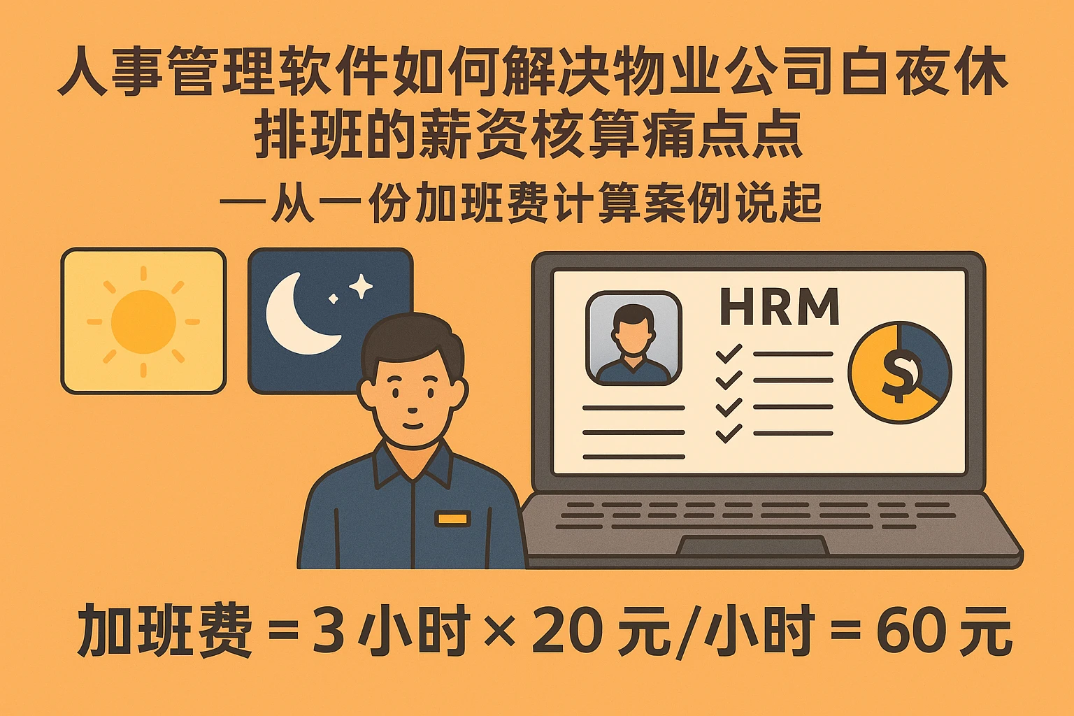 人事管理软件如何解决物业公司白夜休休排班的薪资核算痛点——从一份加班费计算案例说起